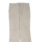 CARHARTT Mens Cotton Blend Beige Regular Fit Straight Leg Trousers W34 L36