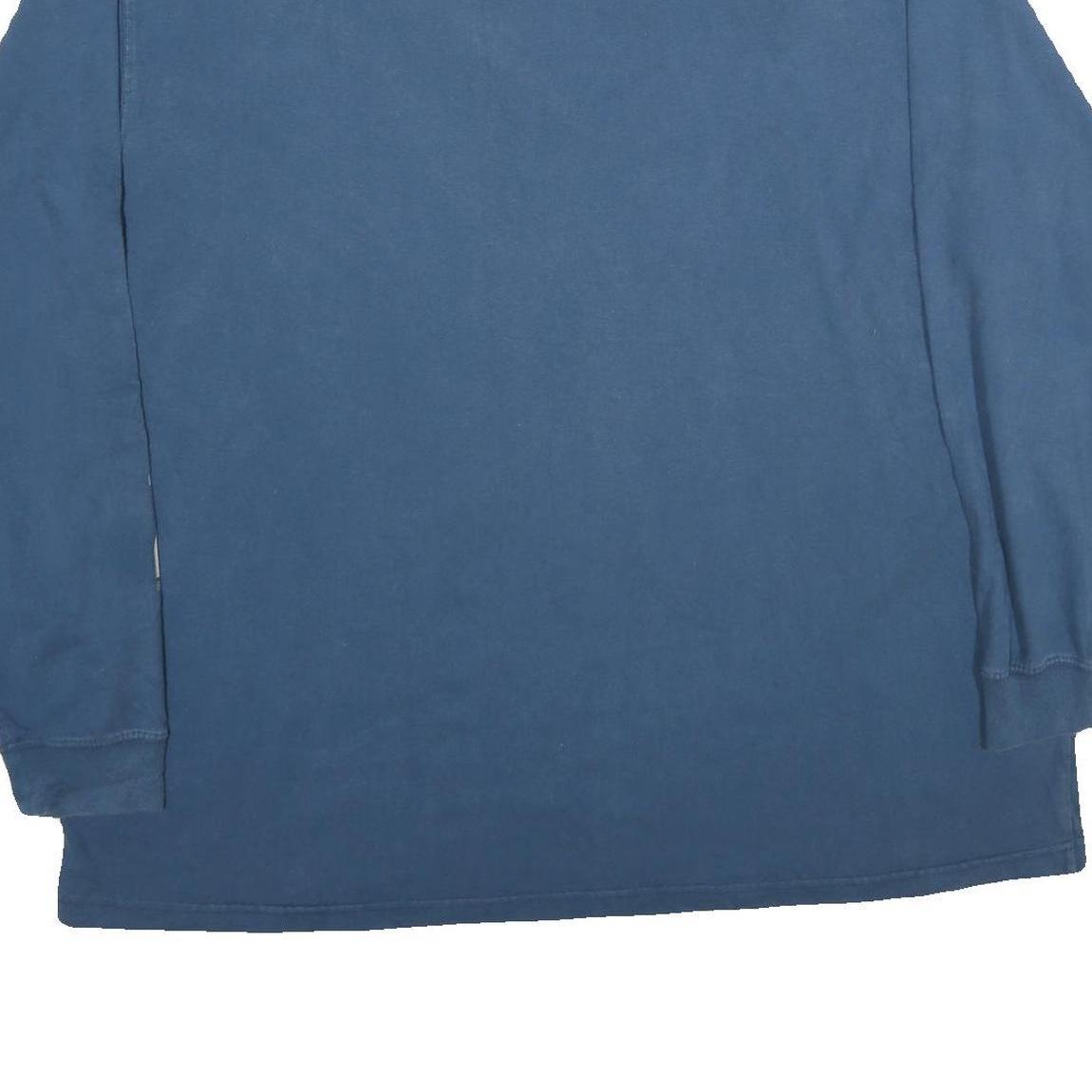 CARHARTT Mens Blue Long Sleeve Crew Neck Cotton T-Shirt 2XL Logo Print