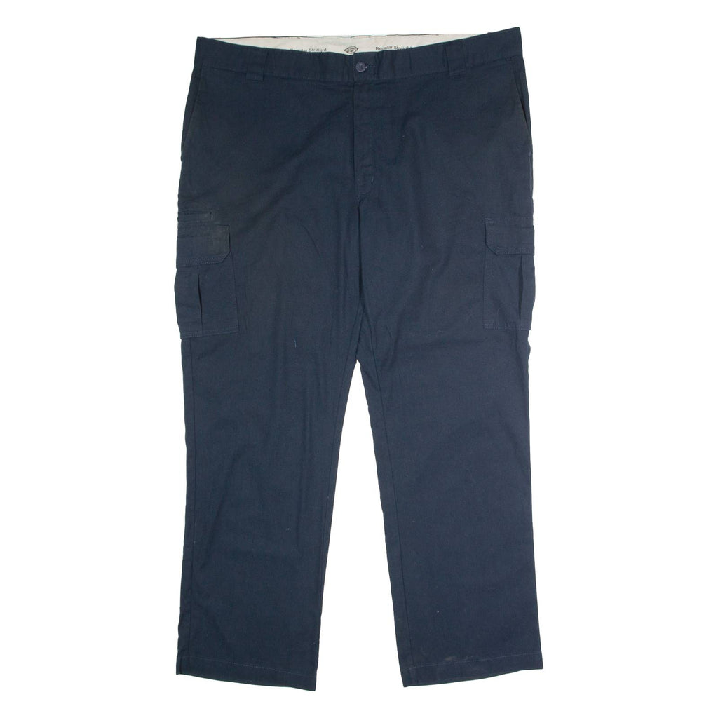 DICKIES Workwear Cargo Mens Trousers Black Regular Straight W44 L32