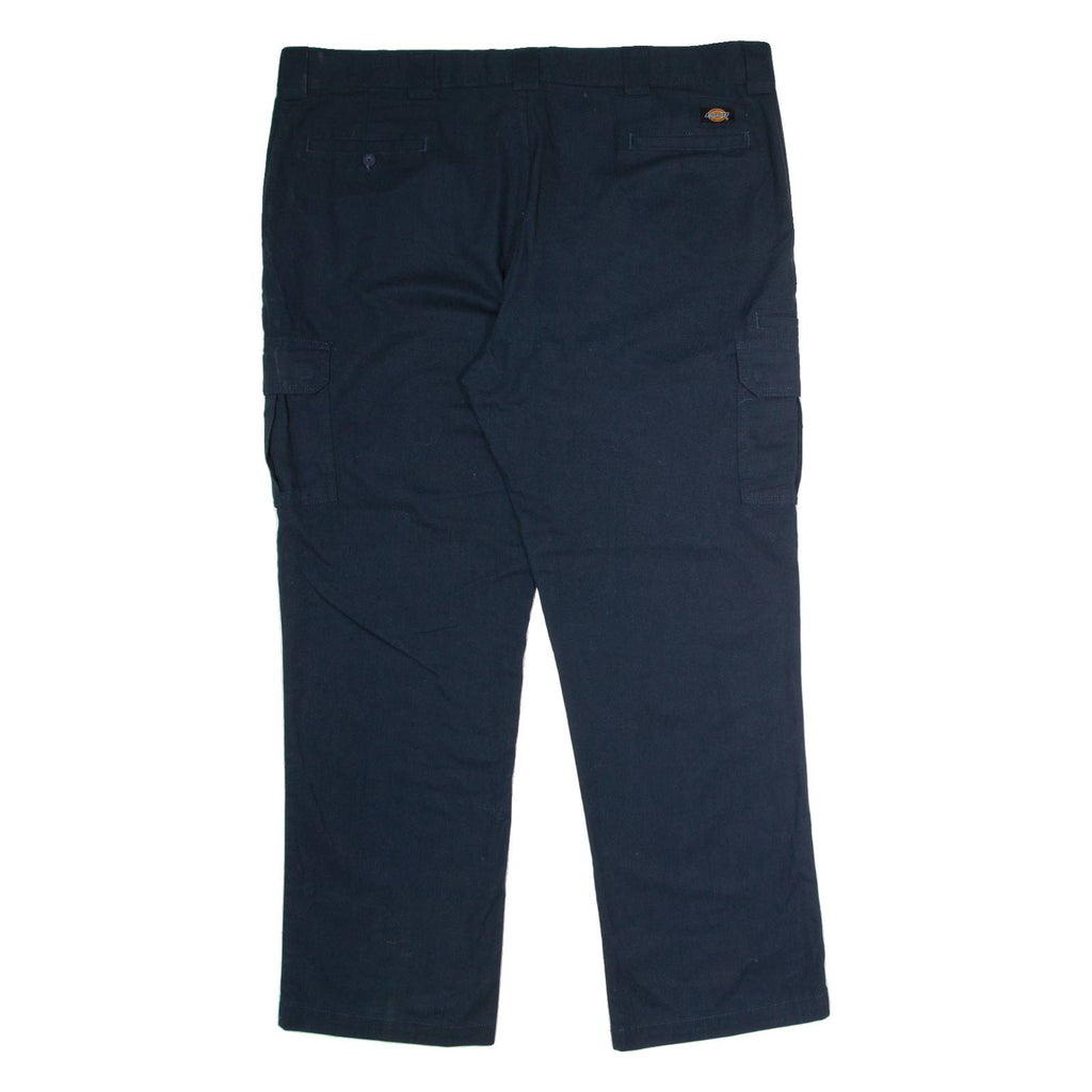 DICKIES Workwear Cargo Mens Trousers Black Regular Straight W44 L32