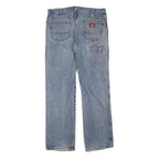 DICKIES Womens Jeans Blue Regular Straight Denim Medium W34 L32 Casual Classic