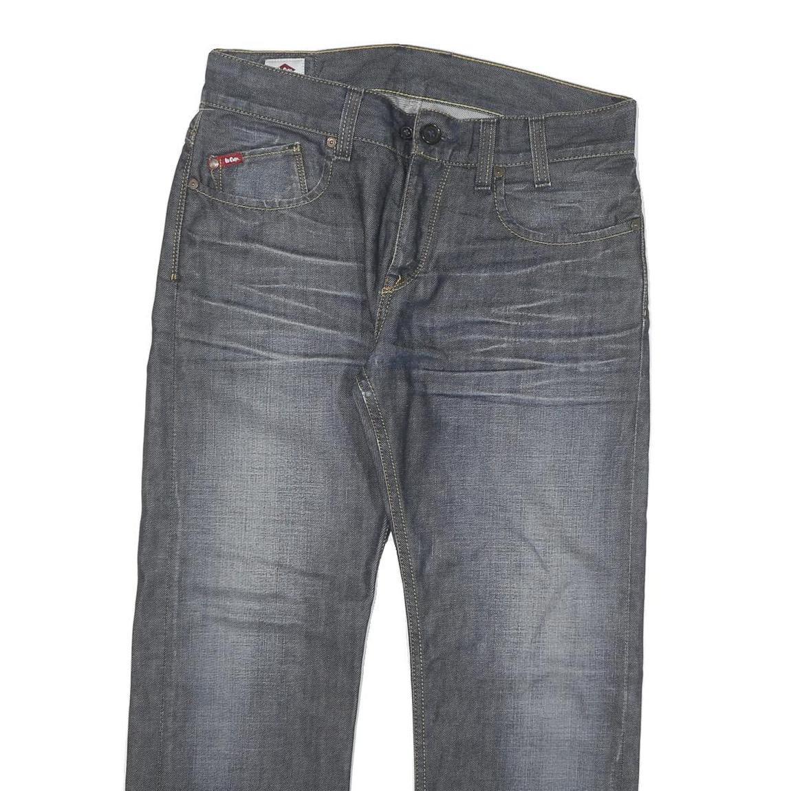 LEE COOPER Mens Regular Fit Grey Denim Jeans Cotton Blend Zip W32 L26 Classic