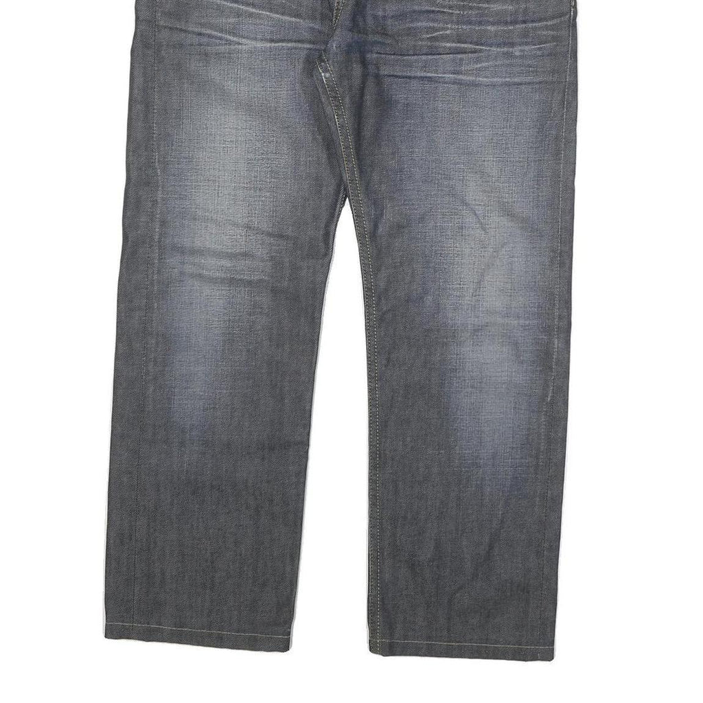 LEE COOPER Mens Regular Fit Grey Denim Jeans Cotton Blend Zip W32 L26 Classic