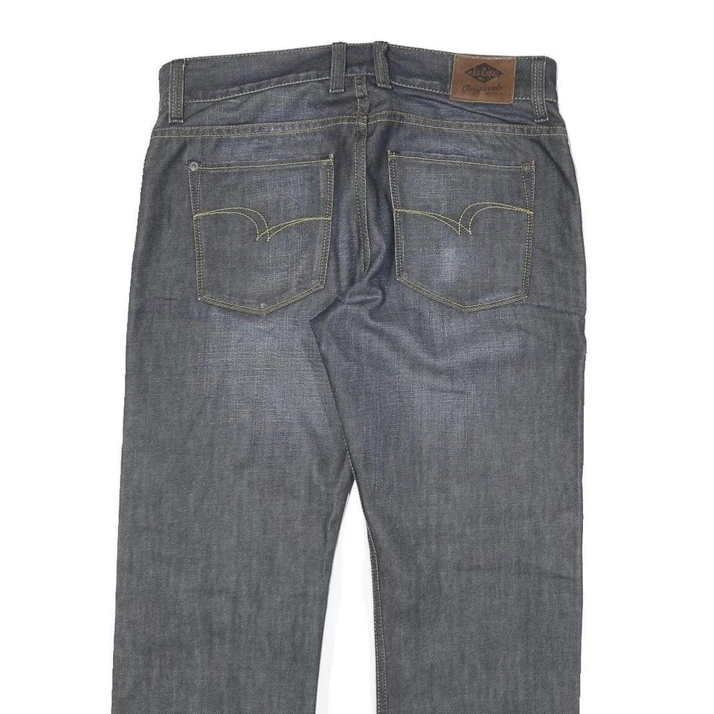 LEE COOPER Mens Regular Fit Grey Denim Jeans Cotton Blend Zip W32 L26 Classic