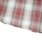 CARHARTT Mens Red & White Check Shirt L Button Down Short Sleeve Casual Workwear