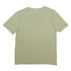 SAINT LAURENT Mens Green Cotton Blend T-Shirt S Short Sleeve Crew Neck Logo