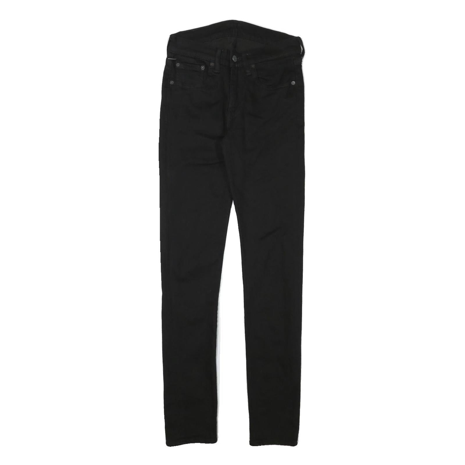 LEVI'S Mens Slim Black Denim Slim Jeans W26 L31 Comfortable Stylish Zip Closure