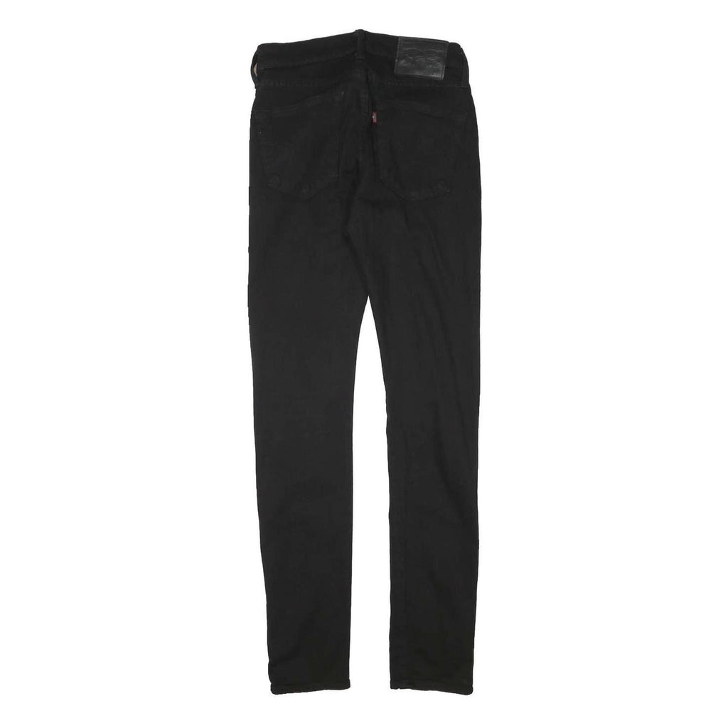 LEVI'S Mens Slim Black Denim Slim Jeans W26 L31 Comfortable Stylish Zip Closure