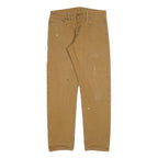 CARHARTT Mens Cotton Blend Beige Slim Straight Trousers W32 L28 Workwear Casual