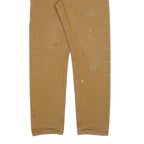 CARHARTT Mens Cotton Blend Beige Slim Straight Trousers W32 L28 Workwear Casual