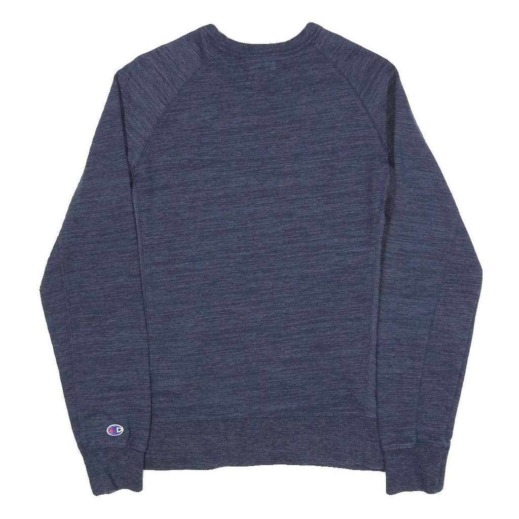CHAMPION Mens Blue Crew Neck S Cotton Blend Pullover Sweatshirt Casual