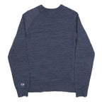 CHAMPION Mens Blue Crew Neck S Cotton Blend Pullover Sweatshirt Casual