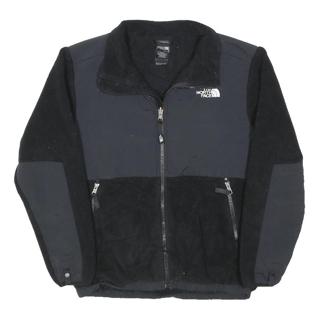 THE NORTH FACE Boys Black Fleece Jacket 15-16Y Polyester Zip Outdoor Warm