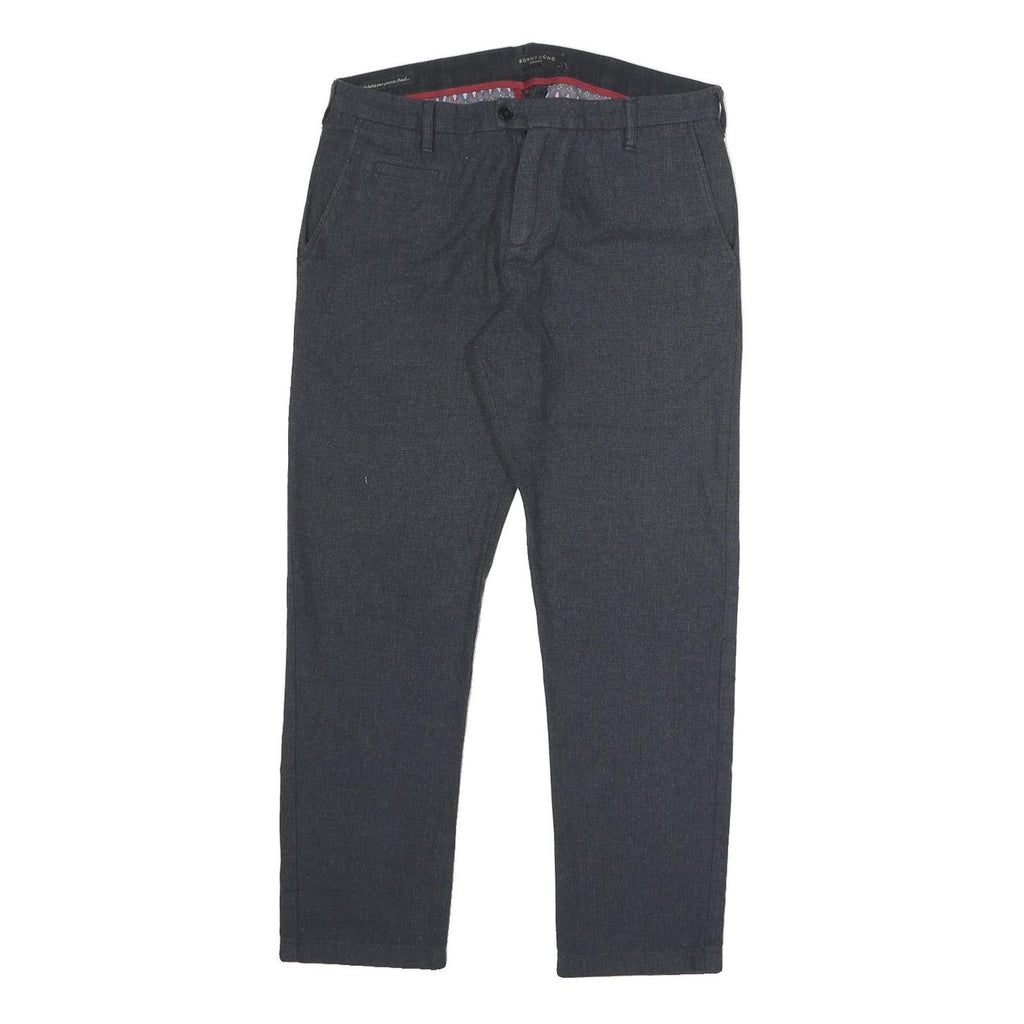 SONNYBONO Womens Cotton Blend Slim Grey Trousers W30 L26 Stylish Formal Fit