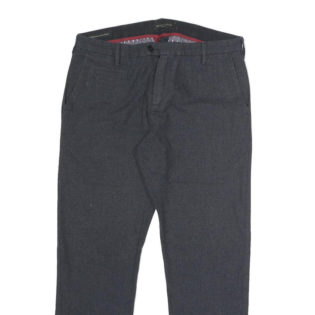 SONNYBONO Womens Cotton Blend Slim Grey Trousers W30 L26 Stylish Formal Fit