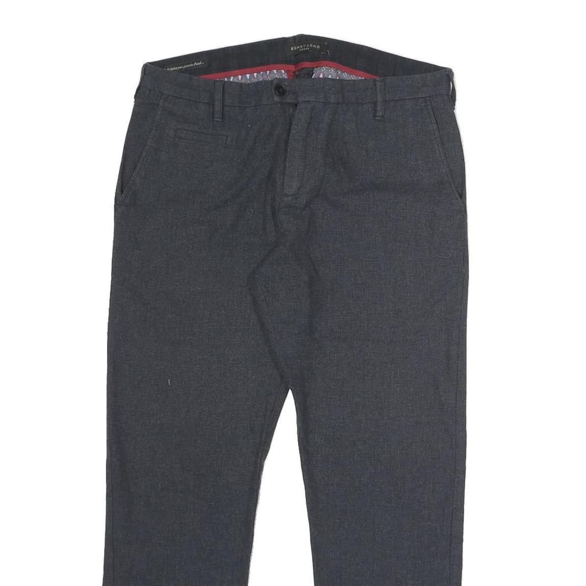 SONNYBONO Womens Cotton Blend Slim Grey Trousers W30 L26 Stylish Formal Fit