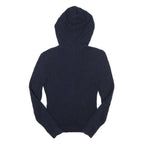 NAUTICA Womens Navy Zip Hoodie Jacket M Cotton Blend Cable Knit Casual