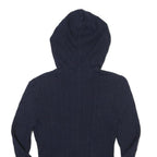 NAUTICA Womens Navy Zip Hoodie Jacket M Cotton Blend Cable Knit Casual