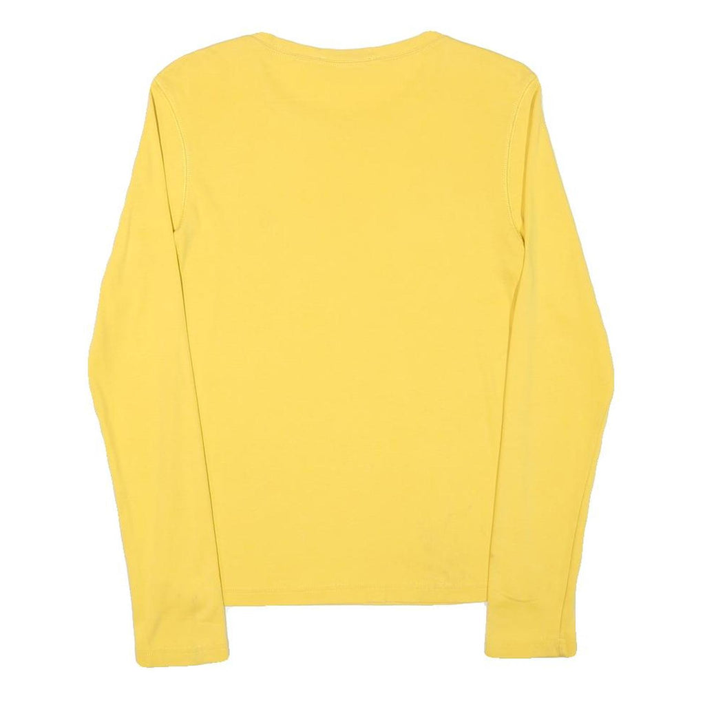 RALPH LAUREN SPORT Mens Yellow S Long Sleeve Crew Neck Logo Embroidered