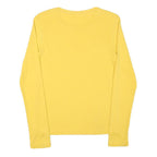 RALPH LAUREN SPORT Mens Yellow S Long Sleeve Crew Neck Logo Embroidered