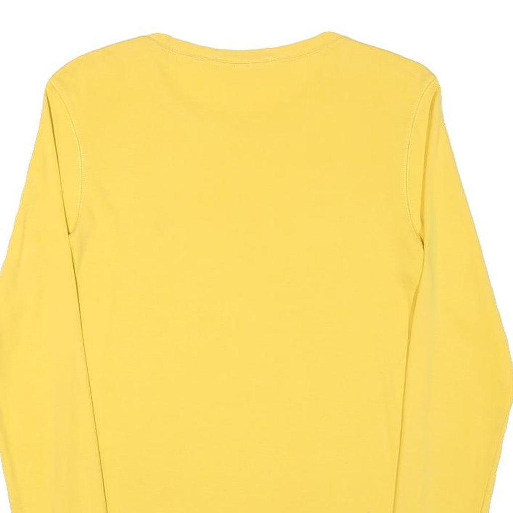 RALPH LAUREN SPORT Mens Yellow S Long Sleeve Crew Neck Logo Embroidered