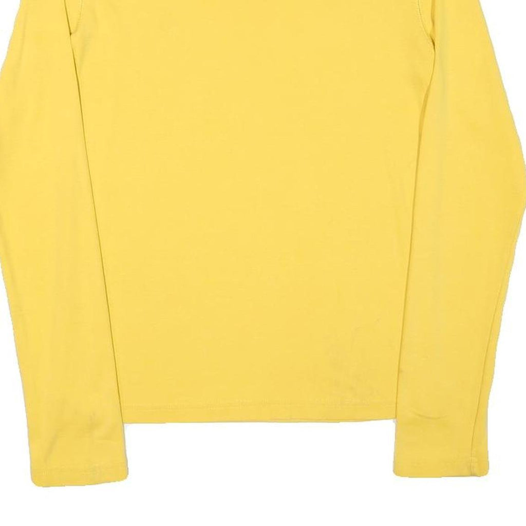 RALPH LAUREN SPORT Mens Yellow S Long Sleeve Crew Neck Logo Embroidered