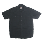 DICKIES Mens Black Work Shirt Short Sleeve Cotton Blend M Casual Durable