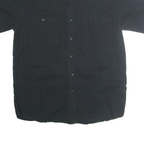 DICKIES Mens Black Work Shirt Short Sleeve Cotton Blend M Casual Durable
