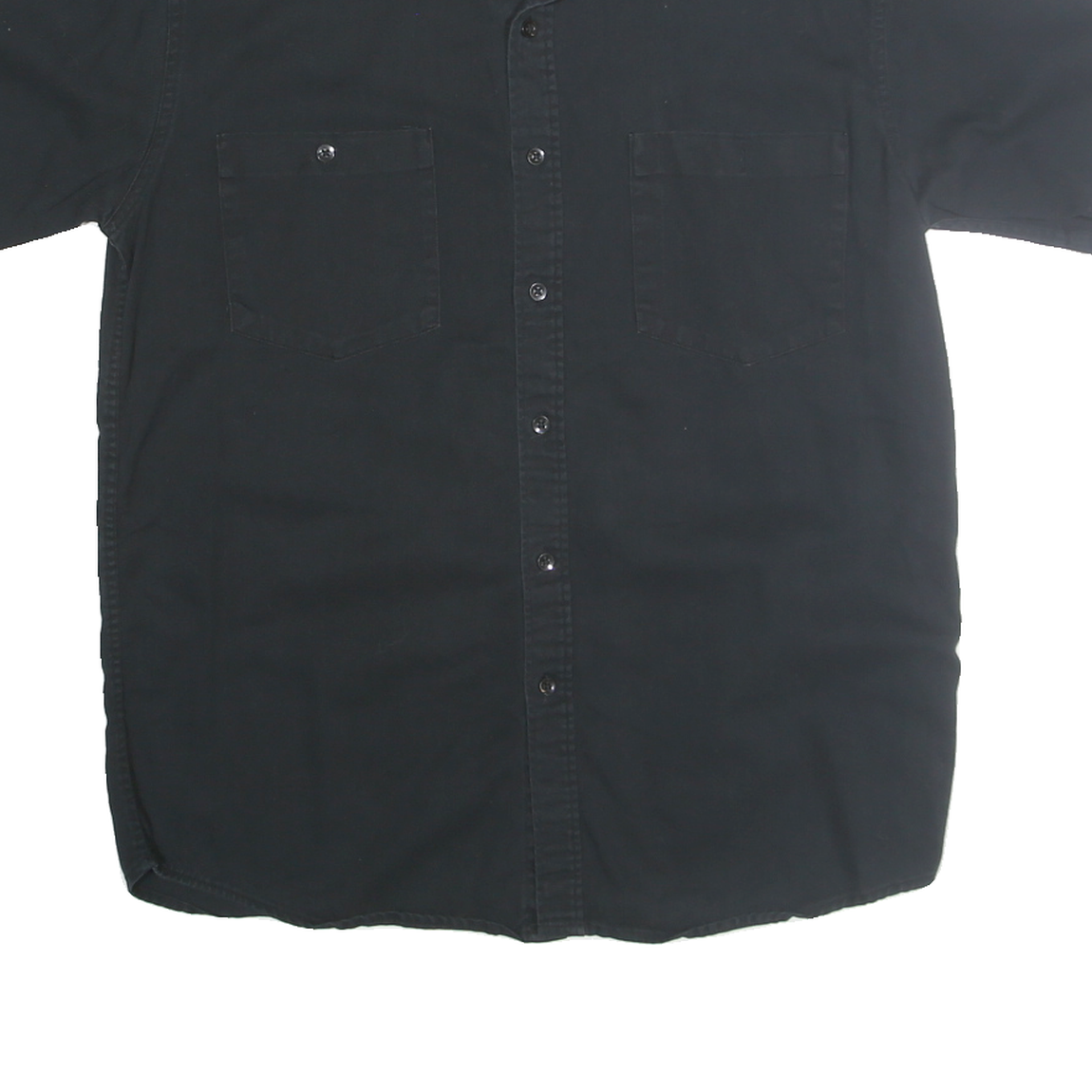 DICKIES Mens Black Work Shirt Short Sleeve Cotton Blend M Casual Durable