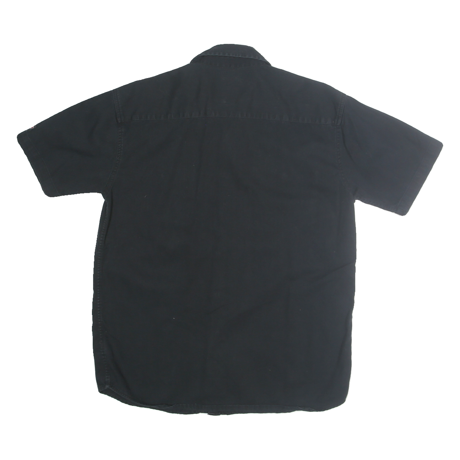 DICKIES Mens Black Work Shirt Short Sleeve Cotton Blend M Casual Durable