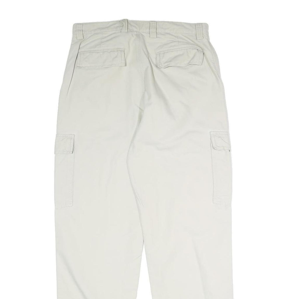 ANGELO LITRICO Mens Cotton Blend Beige Regular Fit Cargo Trousers W30 L31