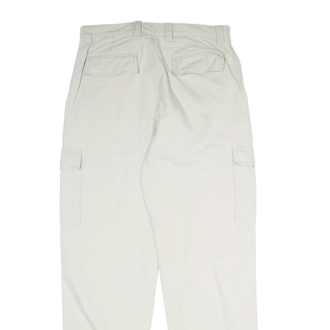 ANGELO LITRICO Mens Cotton Blend Beige Regular Fit Cargo Trousers W30 L31