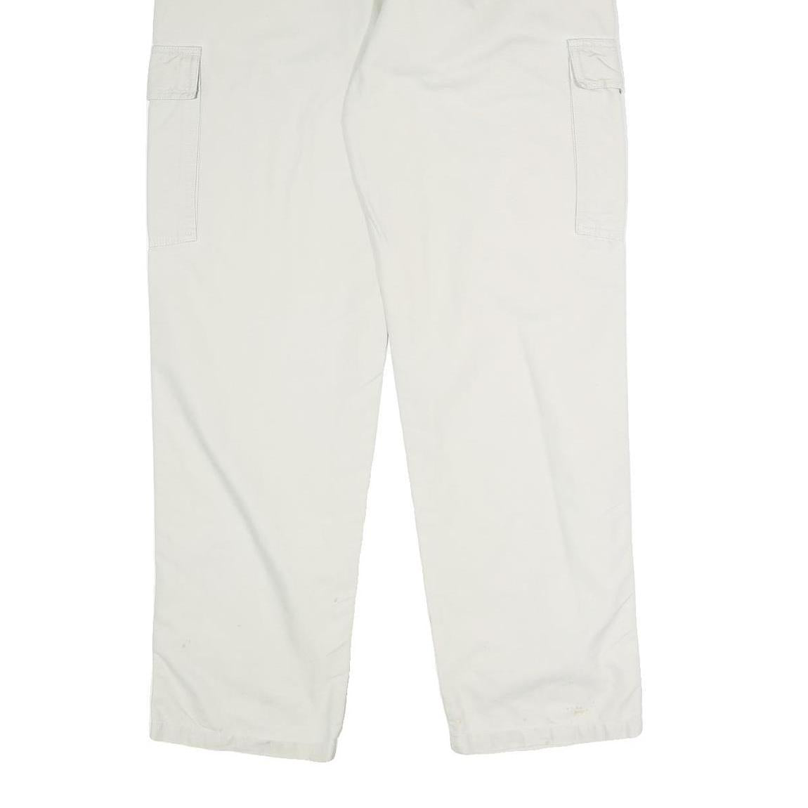 ANGELO LITRICO Mens Cotton Blend Beige Regular Fit Cargo Trousers W30 L31