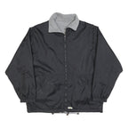 SWITCHER Mens Black Jacket L Polyester Blend Reversible Zip Plain Casual