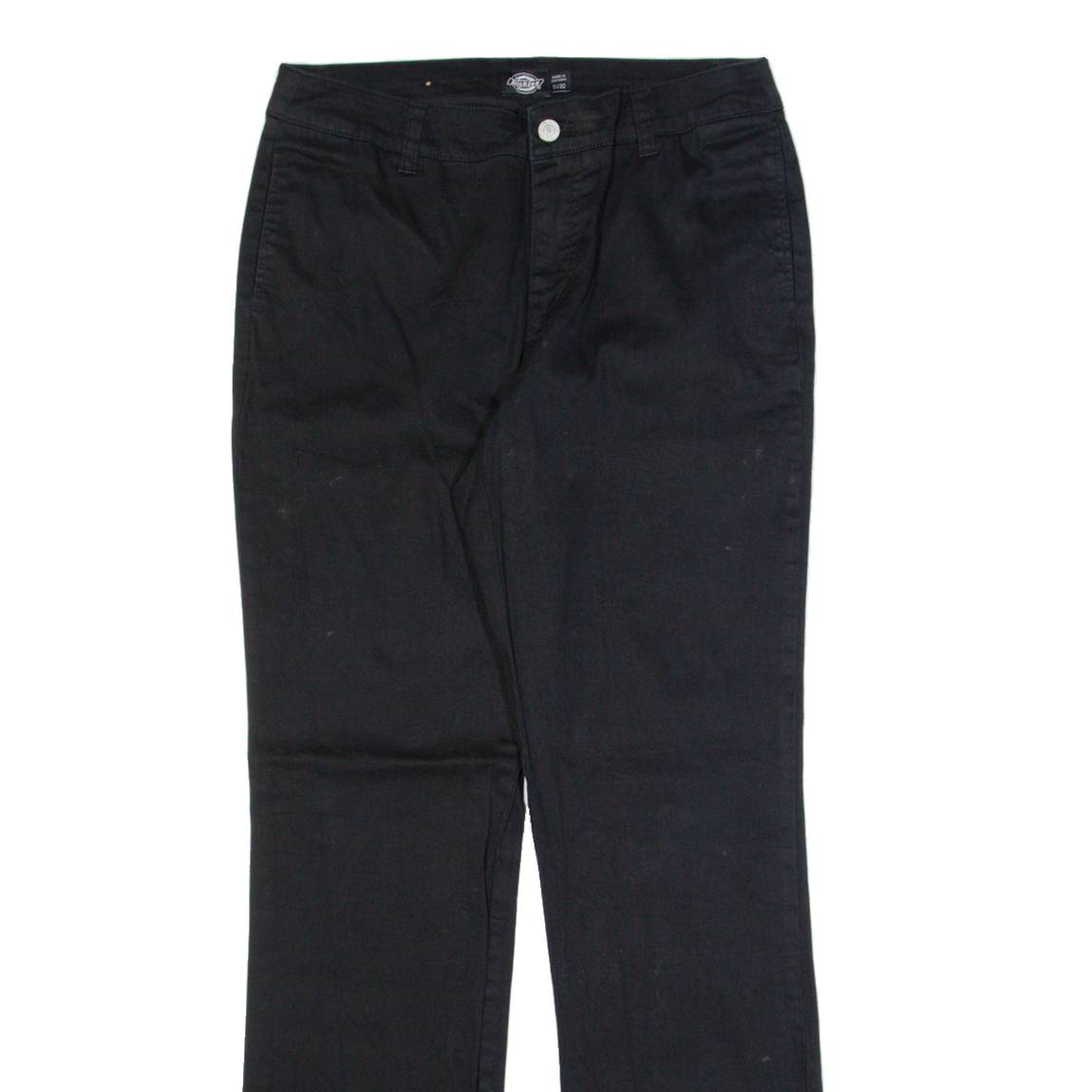 DICKIES Workwear Womens Trousers Black Slim Straight W30 L30