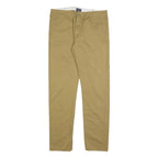 LEVI'S Mens Cotton Blend Beige Slim Straight Trousers W32 L31 Casual Zip