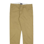 LEVI'S Mens Cotton Blend Beige Slim Straight Trousers W32 L31 Casual Zip