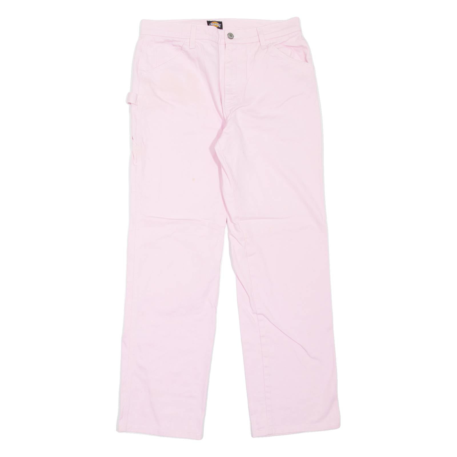DICKIES Carpenter Workwear Womens Jeans Pink Regular Straight W30 L28