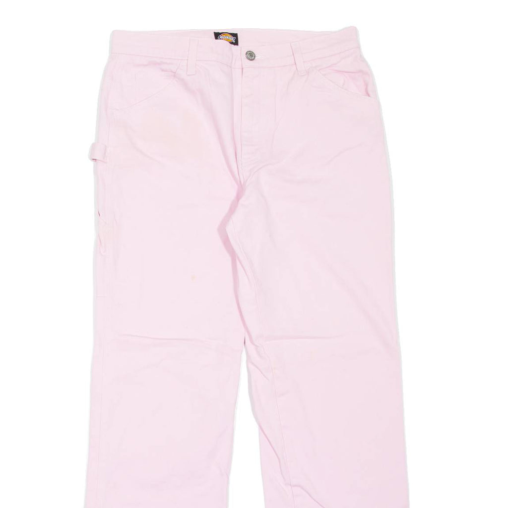DICKIES Carpenter Workwear Womens Jeans Pink Regular Straight W30 L28