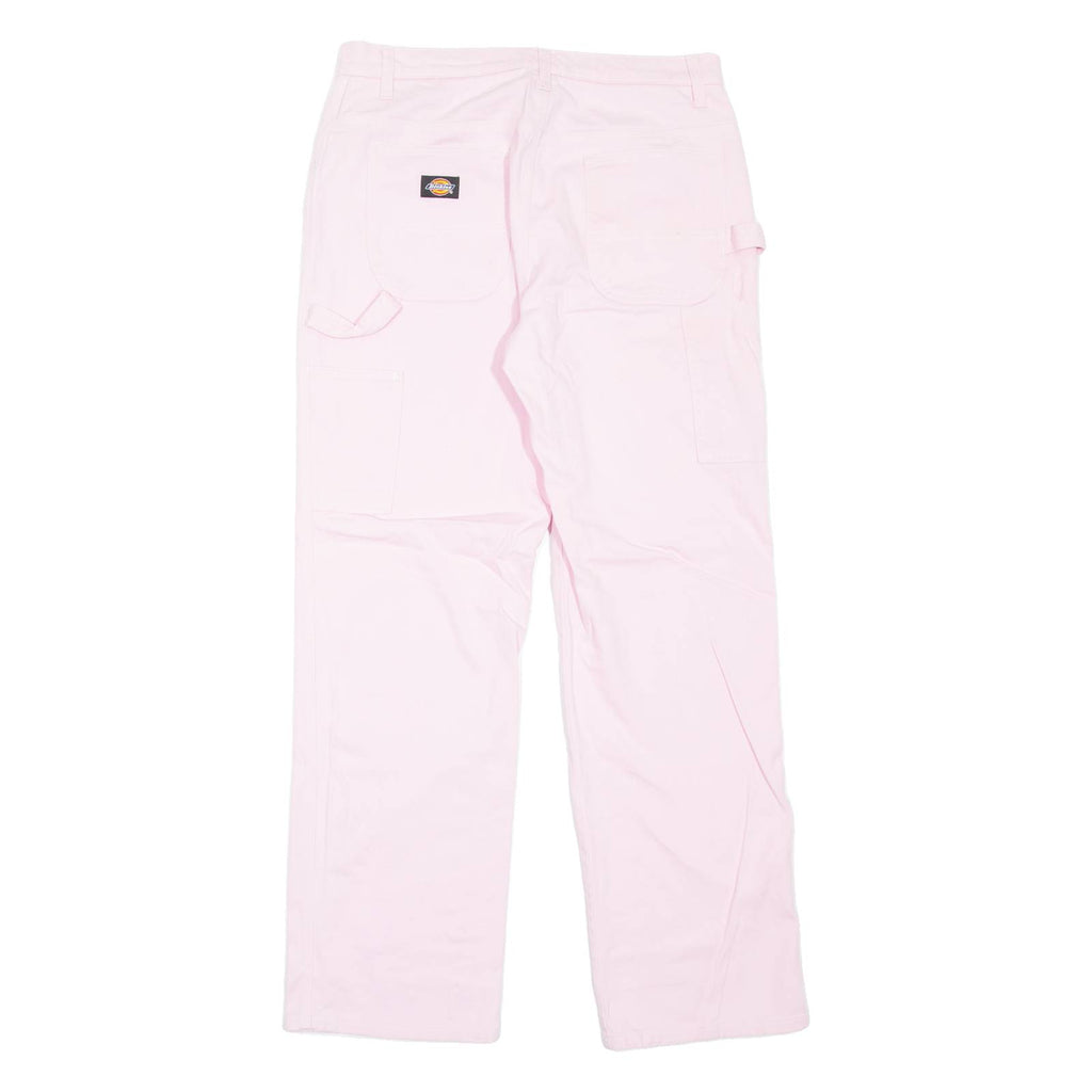 DICKIES Carpenter Workwear Womens Jeans Pink Regular Straight W30 L28