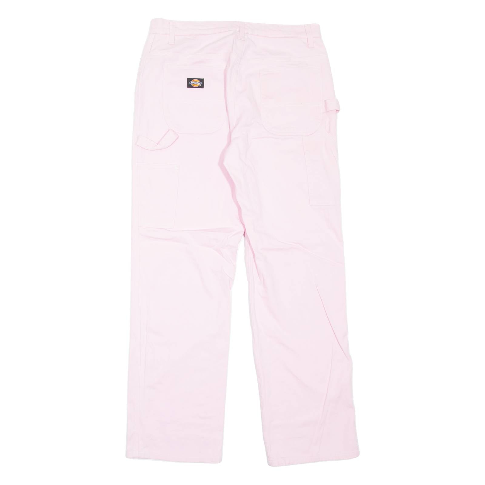 DICKIES Carpenter Workwear Womens Jeans Pink Regular Straight W30 L28
