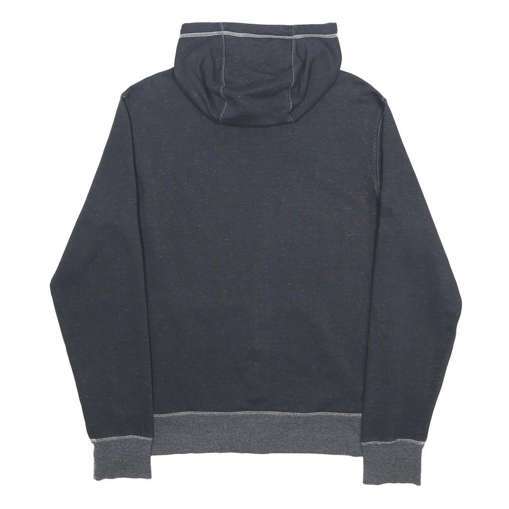 NEW BALANCE Mens Black Zip Up Hoodie M Logo Cotton Blend Casual