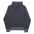 NEW BALANCE Mens Black Zip Up Hoodie M Logo Cotton Blend Casual