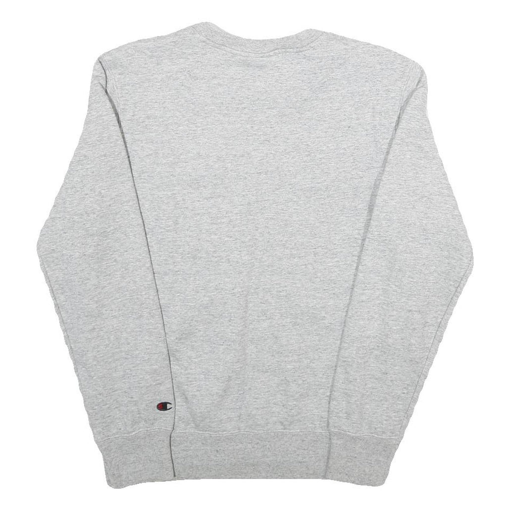 CHAMPION Mens Grey Cotton Blend Crew Neck XS Embroidered Logo Sweatshirt