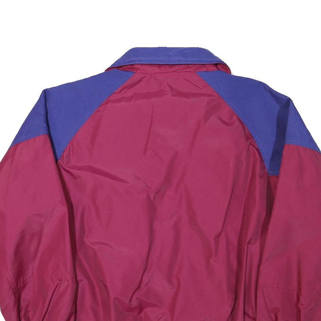COLUMBIA Womens Burgundy & Blue Outdoor Jacket L Polyester Blend Zip Casual