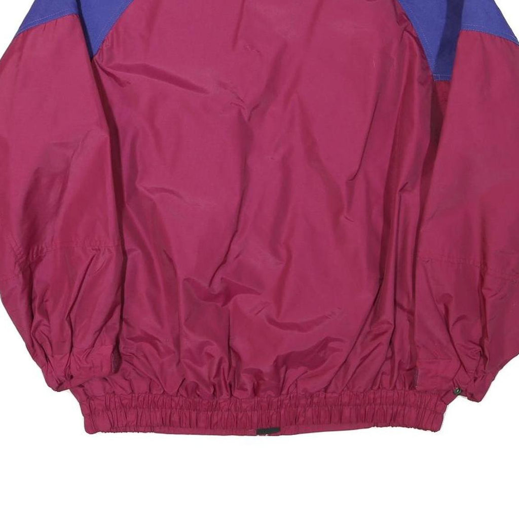 COLUMBIA Womens Burgundy & Blue Outdoor Jacket L Polyester Blend Zip Casual