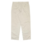 TOMMY HILFIGER Mens Regular Beige Polyester Blend Zip Trousers W36 L32 Classic