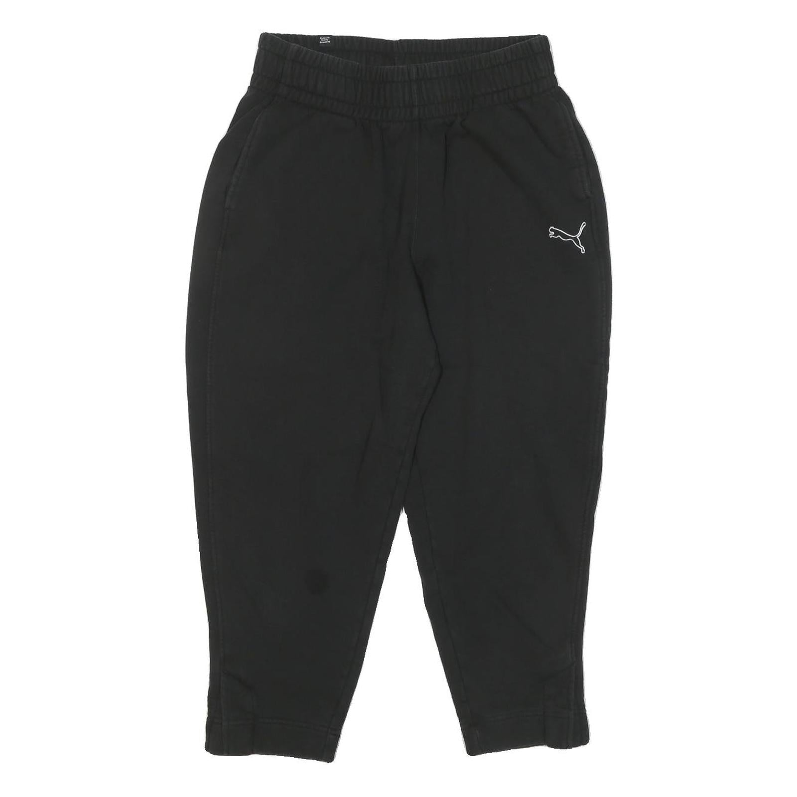 PUMA Mens Joggers Black M W30 L24 Slim Tapered Cotton Blend Sportswear