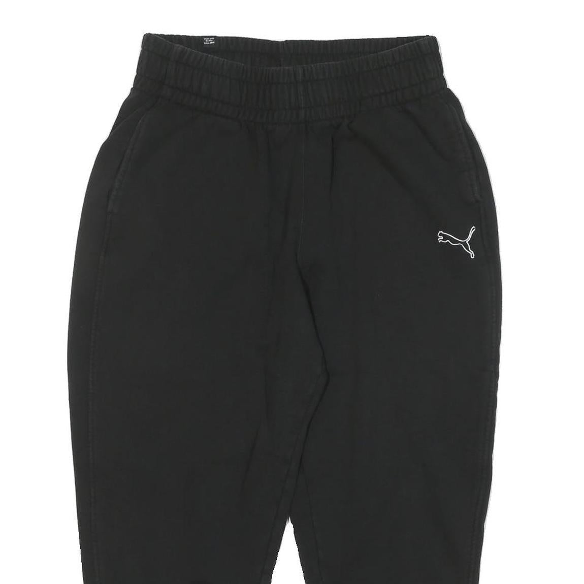 PUMA Mens Joggers Black M W30 L24 Slim Tapered Cotton Blend Sportswear