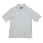 TIMBERLAND Mens Grey Short Sleeve Polo Shirt S Embroidered Logo Cotton Blend
